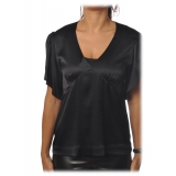 Pinko - Blusa Williamson in Seta Lucida - Nero - Camicia - Made in Italy - Luxury Exclusive Collection