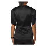 Pinko - Blouse Shirt Williamson in Shiny Silk - Black - Shirt - Made in Italy - Luxury Exclusive Collection