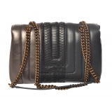 Pinko - Bag Love Soft Quilting in Three Different Leathers - Anthracite - Bag - Made in Italy - Luxury Exclusive Collection