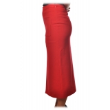 Pinko - Longuette Skirt Lombard1 with Pockets - Red - Skirt - Made in Italy - Luxury Exclusive Collection