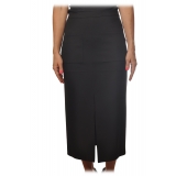 Pinko - Longuette Skirt Lombard1 with Pockets - Black - Skirt - Made in Italy - Luxury Exclusive Collection