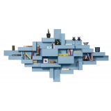 Qeeboo - Primitive Bookshelf - Blue Avio - Qeeboo Bookshelf by Studio Nucleo - Furnishing - Home