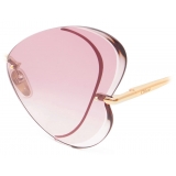 Chloé - Occhiali da Sole Tayla a Farfalla in Metallo - Oro Rosa - Chloé Eyewear