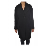 Pinko - Cappotto Acarigua Monopetto in Lana - Nero - Giacca - Made in Italy - Luxury Exclusive Collection