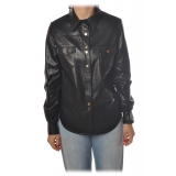 Pinko - Shirt Caroline6 in Faux Leather - Black - Shirt - Made in Italy - Luxury Exclusive Collection