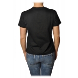 Pinko - T-shirt Quentin1 con Logo Rondini in Strass - Nero - T-Shirt - Made in Italy - Luxury Exclusive Collection