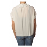 Pinko - Blusa Libero con Rouches - Bianco - Camicie - Made in Italy - Luxury Exclusive Collection