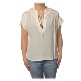 Pinko - Shirt Libero with Rouches - White - Shirts - Made in Italy - Luxury Exclusive Collection