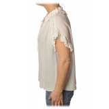 Pinko - Blusa Libero con Rouches - Bianco - Camicie - Made in Italy - Luxury Exclusive Collection
