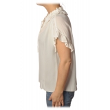 Pinko - Shirt Libero with Rouches - White - Shirts - Made in Italy - Luxury Exclusive Collection