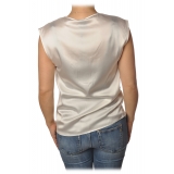 Pinko - Blusa Fascinoso in Seta Elastica - Bianco - Camicie - Made in Italy - Luxury Exclusive Collection