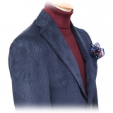 Fefè Napoli - Blue Velvet Lagaga Jacket - Jackets - Handmade in Italy - Luxury Exclusive Collection