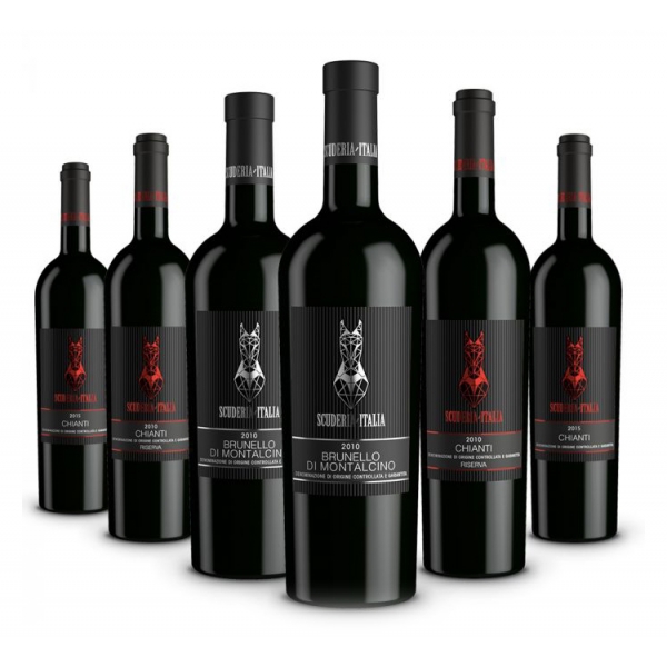 Scuderia Italia - Confezione 6 Bottiglie Vini Toscani - Italia - Vini Rossi - Luxury Limited Edition