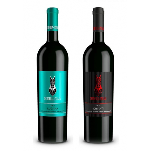 Scuderia Italia - Confezione 2 Bottiglie Lugana e Chianti - Italia - Vini Rossi - Luxury Limited Edition