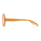 Chloé - Osco Oval Sunglasses for Women in a Bio-based Material - Mustard Violet - Chloé Eyewear