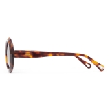 Chloé - Osco Oval Sunglasses for Women in a Bio-based Material - Havana Purple - Chloé Eyewear