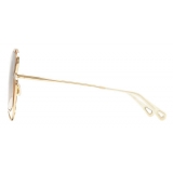 Chloé - Gemma Butterfly Sunglasses for Women in Metal - Gold Brown - Chloé Eyewear