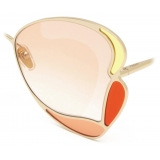 Chloé - Gemma Butterfly Sunglasses for Women in Metal - Gold Peach - Chloé Eyewear