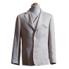 Nicolao Atelier - 30's Jacket and Vest - Ecru Linen Man - Jacket - Made in Italy - Luxury Exclusive Collection