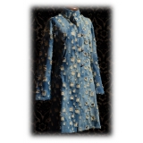 Nicolao Atelier - Denim Coat - Blue for Woman - Coat - Made in Italy - Luxury Exclusive Collection