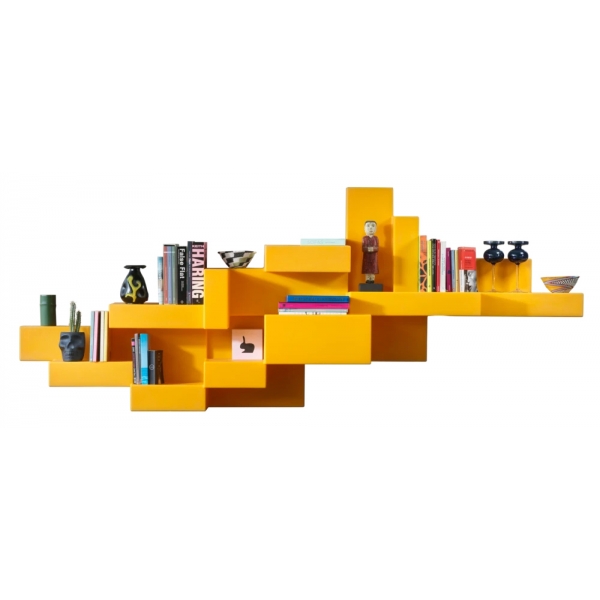 Qeeboo - Primitive Bookshelf - Yellow - Qeeboo Bookshelf by Studio Nucleo - Furnishing - Home