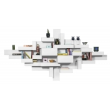 Qeeboo - Primitive Bookshelf - White - Qeeboo Bookshelf by Studio Nucleo - Furnishing - Home