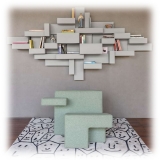 Qeeboo - Primitive Bookshelf - White - Qeeboo Bookshelf by Studio Nucleo - Furnishing - Home