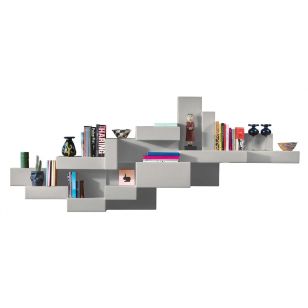 Qeeboo - Primitive Bookshelf - Grey - Qeeboo Bookshelf by Studio Nucleo ...