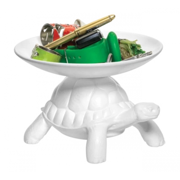 Qeeboo - Turtle Carry XS Pocket Emptier - White - Qeeboo Pocket Emptier by Marcantonio - Furnishing - Home