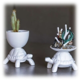 Qeeboo - Turtle Carry XS Planter - White - Qeeboo Planter by Marcantonio - Furnishing - Home