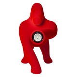 Qeeboo - Kong XS Velvet Finish - Red - Qeeboo Free Standing Lamp by Stefano Giovannoni - Lighting - Home
