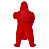 Qeeboo - Kong XS Velvet Finish - Red - Qeeboo Free Standing Lamp by Stefano Giovannoni - Lighting - Home