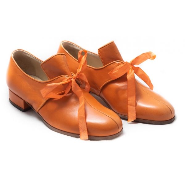 Nicolao Atelier - Shoe '700 - Man Orange Color - Shoe - Made in Italy - Luxury Exclusive Collection