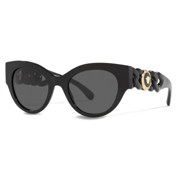 Versace - Occhiale da Sole Medusa Chain Additional Fit - Nero - Occhiali da Sole - Versace Eyewear