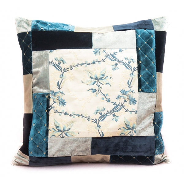 Nicolao Atelier - Liseree Rubelli Pillow - Shades of Blue - Pillow - Made in Italy - Luxury Exclusive Collection