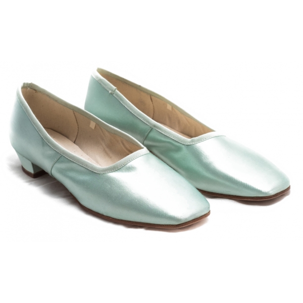 Nicolao Atelier - Ballerina Shoe - Woman Blue Tiffany Color - Ballerina Shoe - Made in Italy - Luxury Exclusive Collection