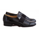 Nicolao Atelier - Black Patent Leather Slipper Evening Shoe - Man - Shoe - Made in Italy - Luxury Exclusive Collection