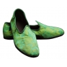 Nicolao Atelier - Pantofola Furlana Venezia in Damasco di Seta - Verde - Calzatura - Made in Italy - Luxury Exclusive Collection