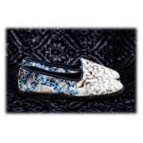 Nicolao Atelier - Pantofola Furlana Venezia Velluto di Seta - Mosaico - Calzatura - Made in Italy - Luxury Exclusive Collection