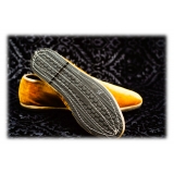 Nicolao Atelier - Furlana Venezia Silk Velvet Slipper - Gold - Shoe - Made in Italy - Luxury Exclusive Collection