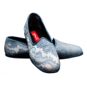 Nicolao Atelier - Furlana Slipper in Damask - Celeste Color Woman - Shoe - Made in Italy - Luxury Exclusive Collection