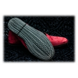 Nicolao Atelier - Pantofola Furlana in Damasco - Color Bordeaux Uomo - Calzatura - Made in Italy - Luxury Exclusive Collection
