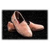 Nicolao Atelier - Pantofola Furlana in Velluto - Rosa Salmone Donna - Calzatura - Made in Italy - Luxury Exclusive Collection