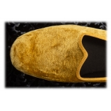Nicolao Atelier - Pantofola Furlana Velluto di Seta - Color Oro Uomo - Calzatura - Made in Italy - Luxury Exclusive Collection