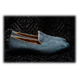 Nicolao Atelier - Damask Slipper Shoe - Light Blue Color Man - Shoe - Made in Italy - Luxury Exclusive Collection