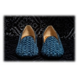 Nicolao Atelier - Velvet Slipper Sock - Light Blue Woman - Shoe - Made in Italy - Luxury Exclusive Collection