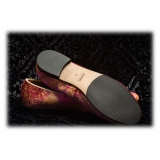 Nicolao Atelier - Calzatura a Pantofola Velluto Seta - Fucsia Oro Donna - Calzatura - Made in Italy- Luxury Exclusive Collection