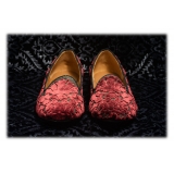 Nicolao Atelier - Calzatura a Pantofola Velluto Seta - Bordeaux Donna - Calzatura - Made in Italy - Luxury Exclusive Collection