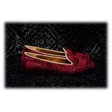 Nicolao Atelier - Calzatura a Pantofola in Velluto - Bordeaux Donna - Calzatura - Made in Italy - Luxury Exclusive Collection
