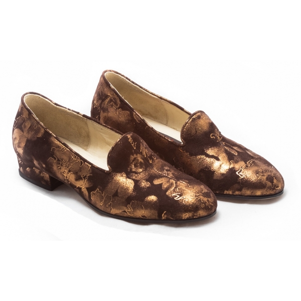 Nicolao Atelier - Slipper Shoe - Woman Brown Color - Shoe - Made in Italy - Luxury Exclusive Collection